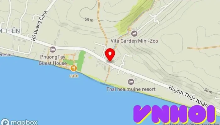 bản đồ của 美奈仙女溪 Điểm thu hút khách du lịch trong Bình Thuận