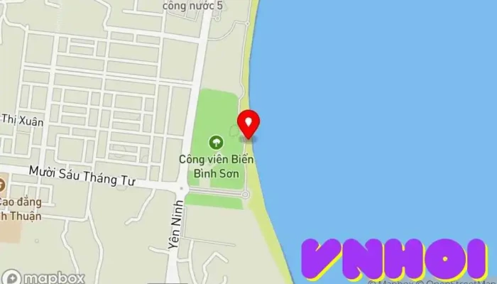 bản đồ của Bãi biển Bình Sơn Điểm thu hút khách du lịch trong Ninh Thuận