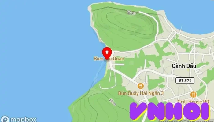 bản đồ của Bãi biển Gành Dầu Bãi biển trong Kiên Giang