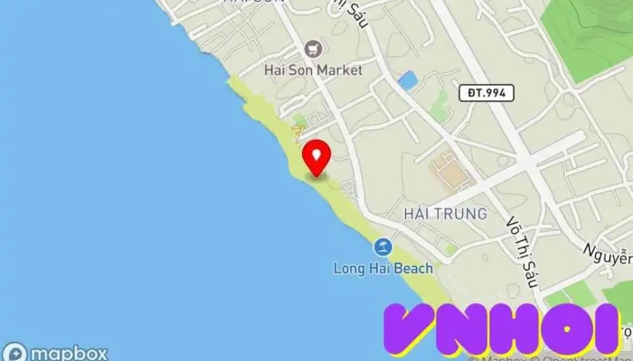 bản đồ của Bãi biển Long Hải Điểm thu hút khách du lịch trong Bà Rịa - Vũng Tàu