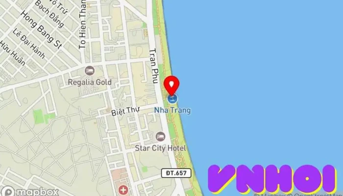 bản đồ của Bãi biển Nha Trang Bãi biển trong Khánh Hòa