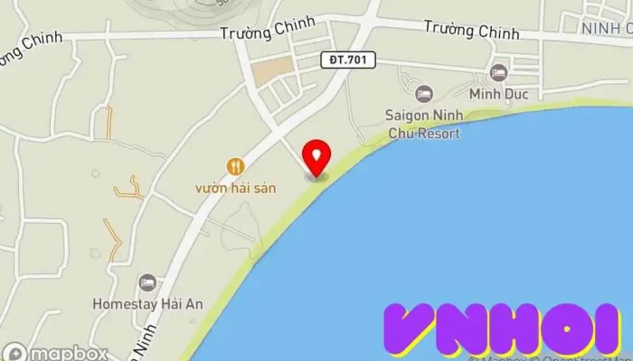 bản đồ của Bãi biển Ninh Chữ Bãi biển trong Ninh Thuận