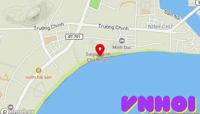bản đồ của Bãi biển Ninh Chữ Bãi biển trong Ninh Thuận