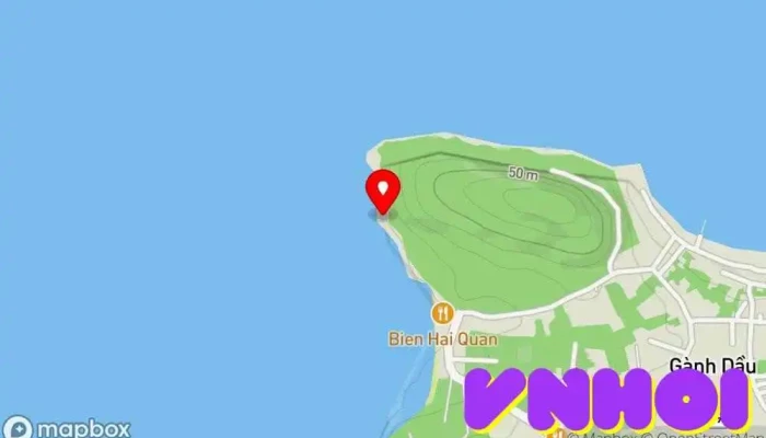 bản đồ của Bãi đá mũi Gành Dầu Điểm thu hút khách du lịch trong Kiên Giang