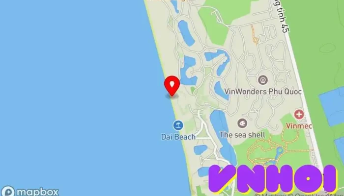 bản đồ của Bai Dai beach Bãi biển công cộng trong Kiên Giang
