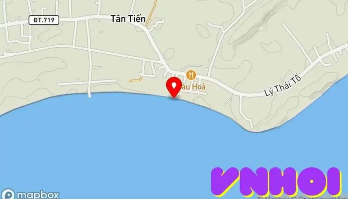 bản đồ của Bãi Tắm Biển Dinh Thầy Thím Nhà chòi trên bãi biển, Cửa hàng quần áo đi biển, Đại lý du lịch biển trong Bình Thuận