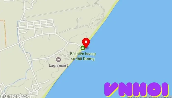 bản đồ của Bãi Tắm Đồi Dương - LaGi Điểm thu hút khách du lịch trong Bình Thuận