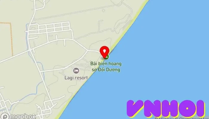 bản đồ của Bãi tắm Đồi Dương Điểm thu hút khách du lịch trong Bình Thuận
