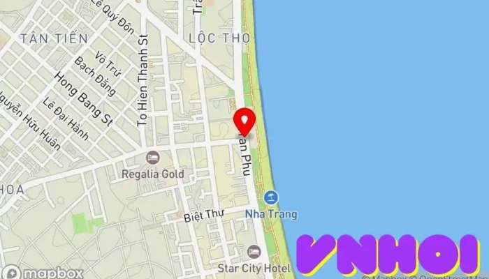 bản đồ của Bến Tàu Trí Nguyên Bến du thuyền, Công viên thủy cung, Điểm thu hút khách du lịch trong Khánh Hòa