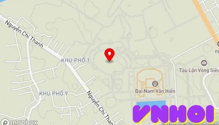 bản đồ của Biển Đại Nam Hồ bơi ngoài trời, Công viên xe dã ngoại trong Bình Dương