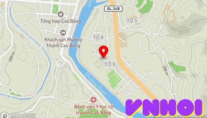 bản đồ của Cao Bang Eco Homestay Lưu trú nhà dân, Đại lý cho thuê xe máy, Đại lý du lịch tham quan, Đại lý du lịch trong Cao Bằng