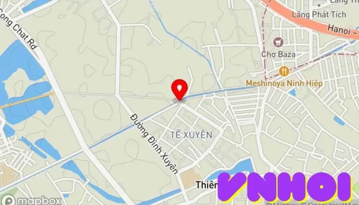 bản đồ của Cầu Đỏ Tế Xuyên Điểm thu hút khách du lịch trong Hà Nội