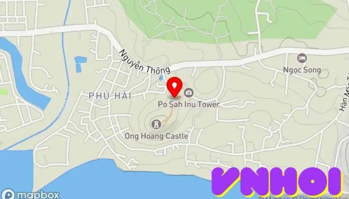 bản đồ của Champa temples ಚಂಪಾ ದೇವಸ್ಥಾನಗಳು Điểm thu hút khách du lịch trong Bình Thuận