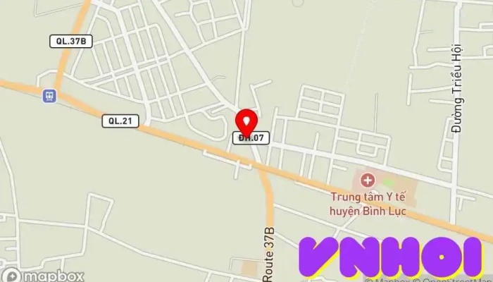 bản đồ của Chợ Bình Mỹ Chợ trong TT. Bình Mỹ