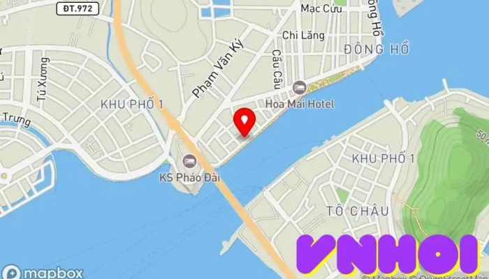 bản đồ của Chợ Cá Tp. Hà Tiên Chợ hải sản trong Kiên Giang