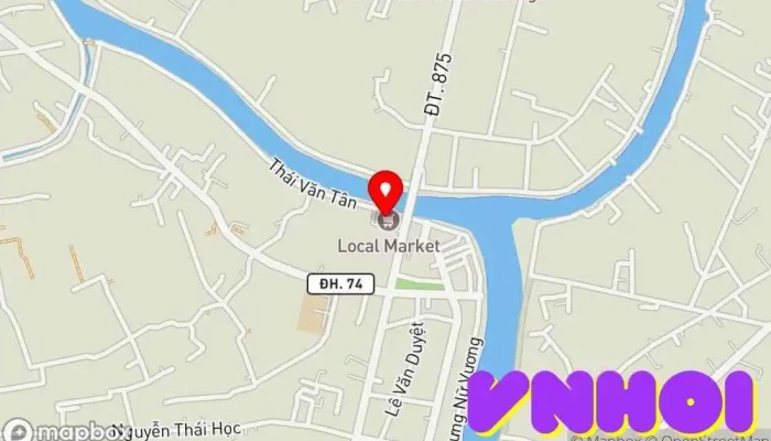 bản đồ của Chợ Cái Bè Chợ, Trung tâm mua sắm trong Tiền Giang