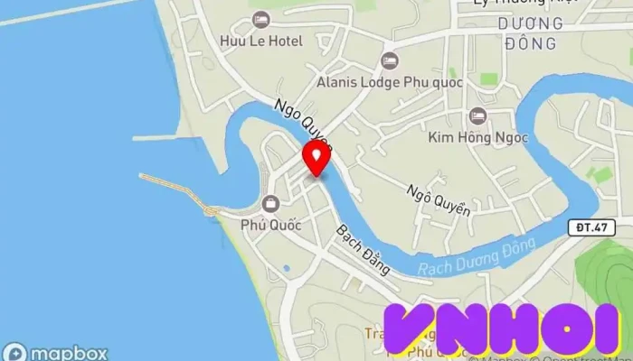 bản đồ của Chợ Đêm Bạch Đằng Chợ trong Kiên Giang