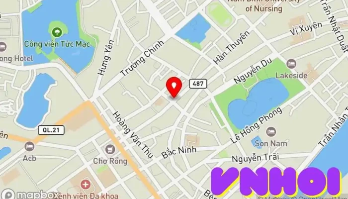 bản đồ của Chợ Diên Hồng Chợ trong Nam Định