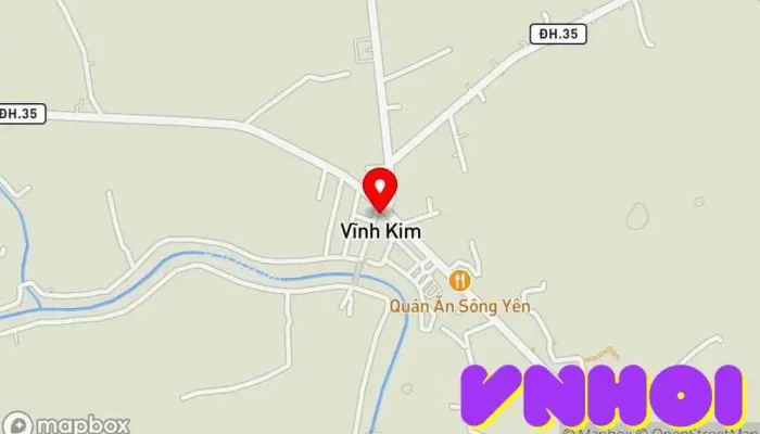 bản đồ của Chợ giữa Vĩnh Kim Chợ trong Tiền Giang