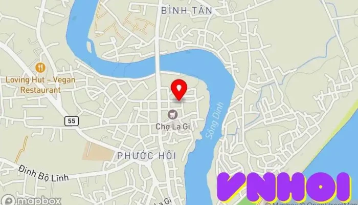 bản đồ của Chợ La Gi Chợ trong Bình Thuận