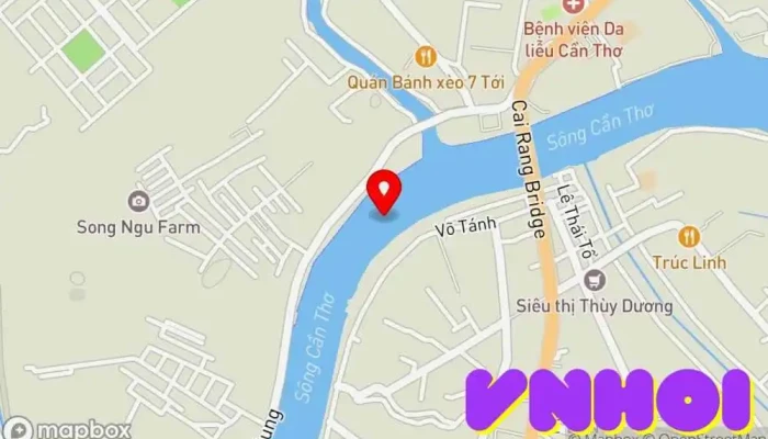 bản đồ của Chợ nổi Cái Răng Chợ nổi trong Cần Thơ