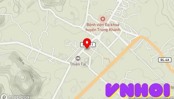 bản đồ của Chợ Trùng Khánh Chợ trong Cao Bằng