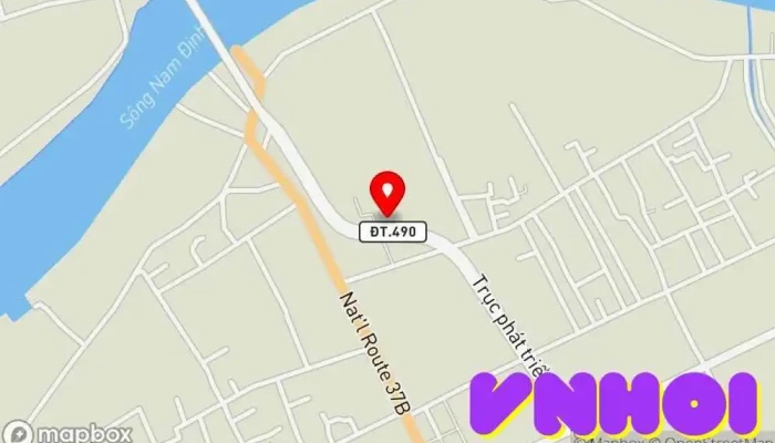 bản đồ của Chùa Nghĩa Minh Chùa phật giáo trong Nam Định