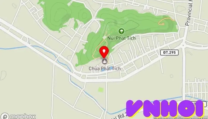 bản đồ của Chùa Phật Tích Chùa phật giáo, Chùa, Địa điểm hành hương, Điểm đến tôn giáo trong Bắc Ninh
