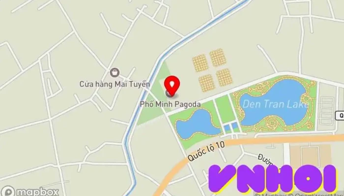 bản đồ của Chùa Tháp Phổ Minh Chùa phật giáo trong Nam Định