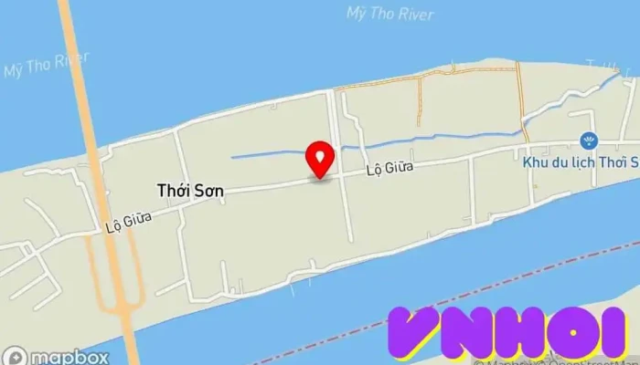 bản đồ của Công Ty Du Lịch MêKông Tứ Linh_Thới Sơn-Cồn Phụng_Thành Công-Thuý Kiều Điểm thu hút khách du lịch trong Tiền Giang