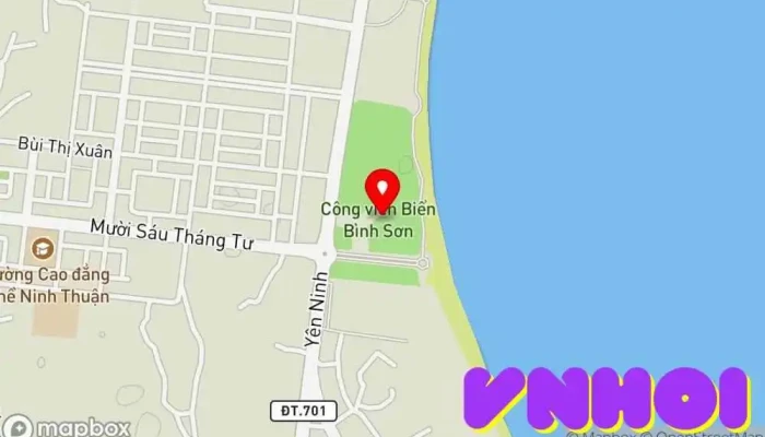 bản đồ của Công Viên Biển Bình Sơn Công viên, Điểm thu hút khách du lịch trong Ninh Thuận