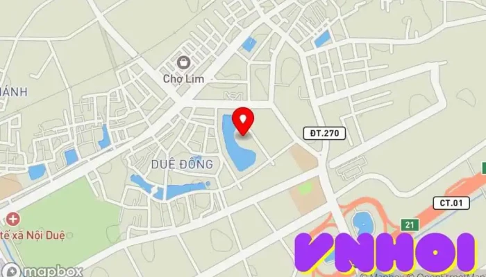 bản đồ của Công viên hồ điều hoà Duệ Đông Công viên trong Bắc Ninh