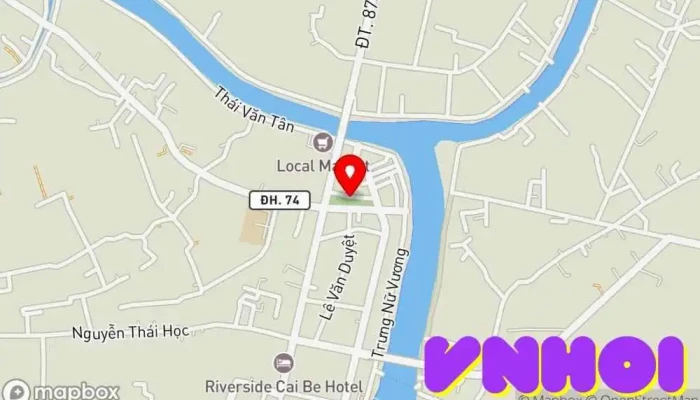 bản đồ của Công viên Hoàng Việt Công viên trong Tiền Giang