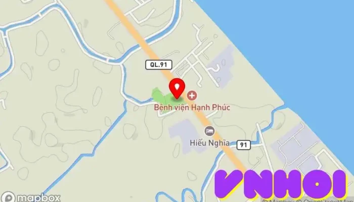bản đồ của Công viên Mỹ Thới Công viên giải trí, Điểm thu hút khách du lịch trong An Giang