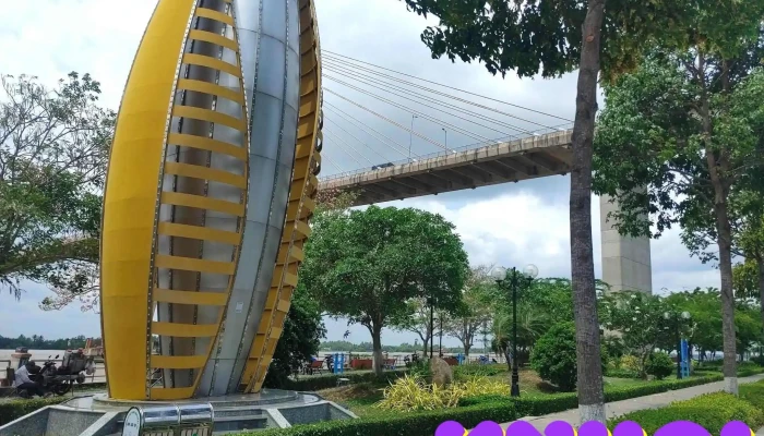 Cong Vien Tham Xanh Ke Doc Song Tien Moi Nhat - Tiền Giang