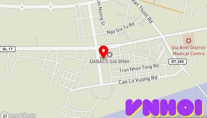 bản đồ của Công viên trung tâm Công viên trong Bắc Ninh