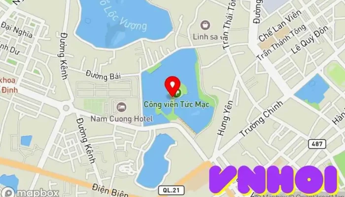 bản đồ của Công Viên Tức Mặc Công viên trong Nam Định