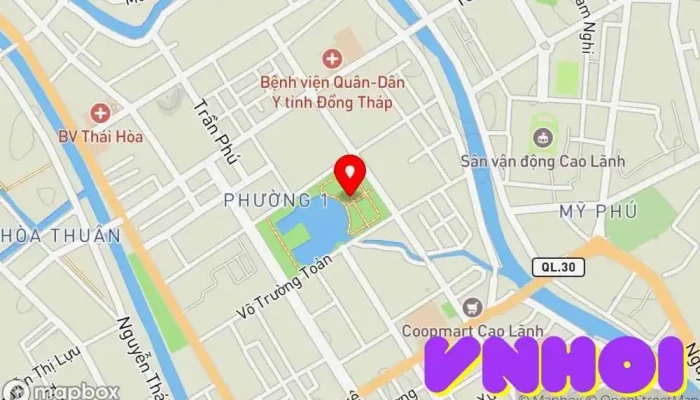 bản đồ của Công Viên Văn Miếu Công viên trong Đồng Tháp