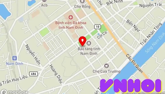 bản đồ của Cột cờ Nam Định Điểm mốc lịch sử, Điểm thu hút khách du lịch trong Nam Định