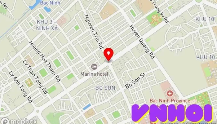 bản đồ của Cột Đồng Hồ Thành Phố Bắc Ninh Điểm thu hút khách du lịch trong Bắc Ninh