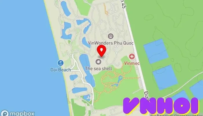 bản đồ của Cung điện Hải Vương (Thủy cung mới)-VINWONDERS; THE SEA SHELL Công viên thủy cung trong Kiên Giang