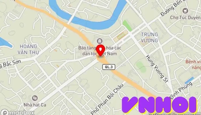 bản đồ của Đài Phun Nước Thái Nguyên Điểm thu hút khách du lịch trong Thái Nguyên