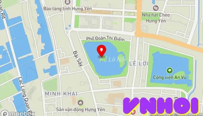 bản đồ của Đảo Cò Đảo trong Hưng Yên