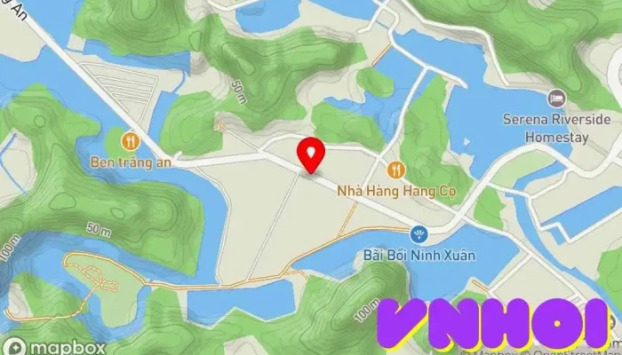 bản đồ của Đảo Khê Cốc - Ninh Bình Điểm thu hút khách du lịch trong Ninh Bình