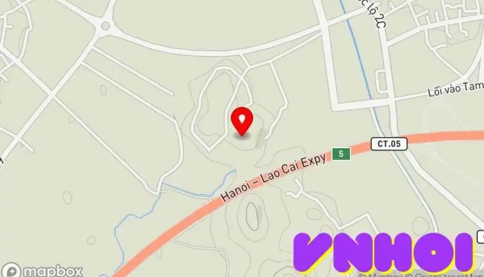 bản đồ của Đền Bạch Trì Điện thờ trong Vĩnh Phúc
