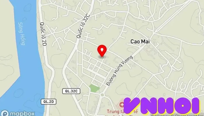 bản đồ của Đền chúa lâm thao Điểm đến tôn giáo trong TT. Lâm Thao