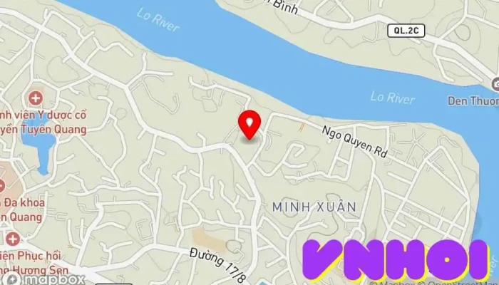 bản đồ của Đền Cô Bé Mỏ Than Điện thờ trong Tuyên Quang