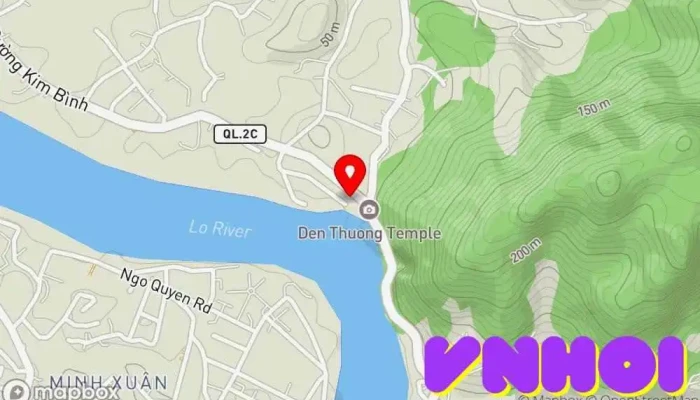 bản đồ của Đền Mẫu Dùm - Tuyên Quang Nơi thờ cúng trong Tuyên Quang