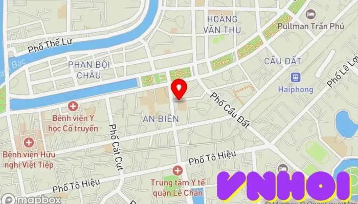 bản đồ của Đền Nghè Nơi thờ cúng, Điện thờ trong Hải Phòng