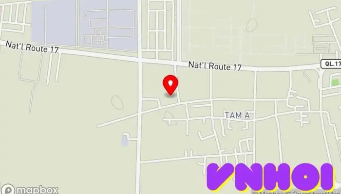 bản đồ của Đền Sĩ Nhiếp Nơi thờ cúng trong Bắc Ninh